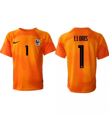 Francja Hugo Lloris #1 Bramkarskie Koszulka Podstawowych MŚ 2022 Krótki Rękaw
